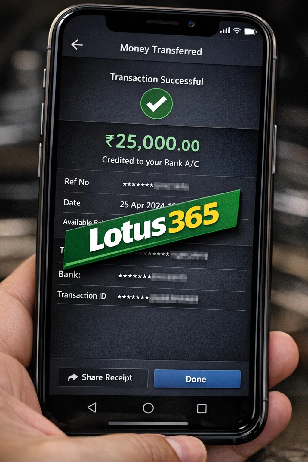 Lotus365 Payment Proof 2
